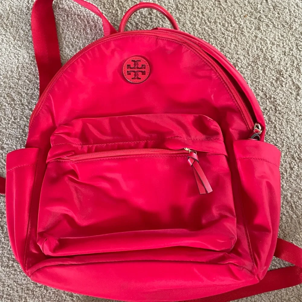 Tory Burch Hot Pink Nylon Backpack